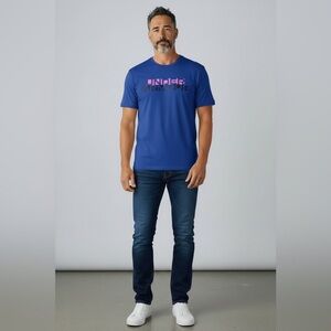 Under Armour Blue Graphic T‑Shirt Small NWT | Bold Design + Pink Logo Accent